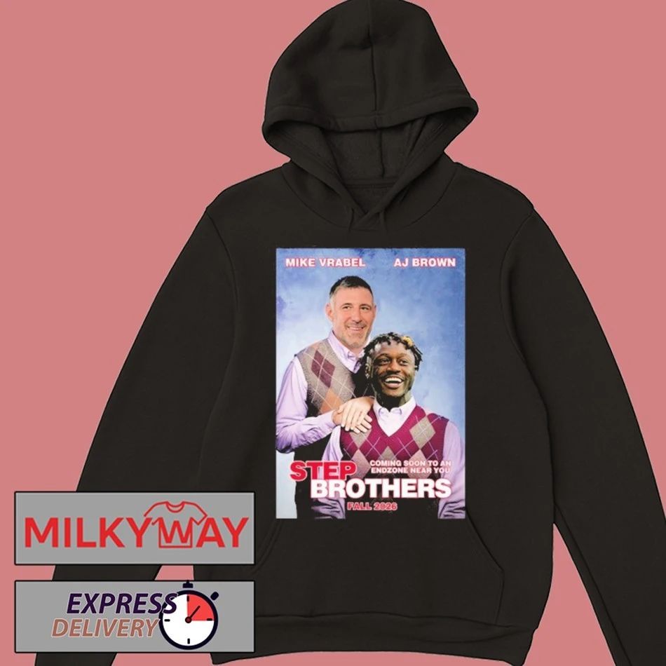 Mike Vrabel and AJ Brown Step Brothers NE shirt