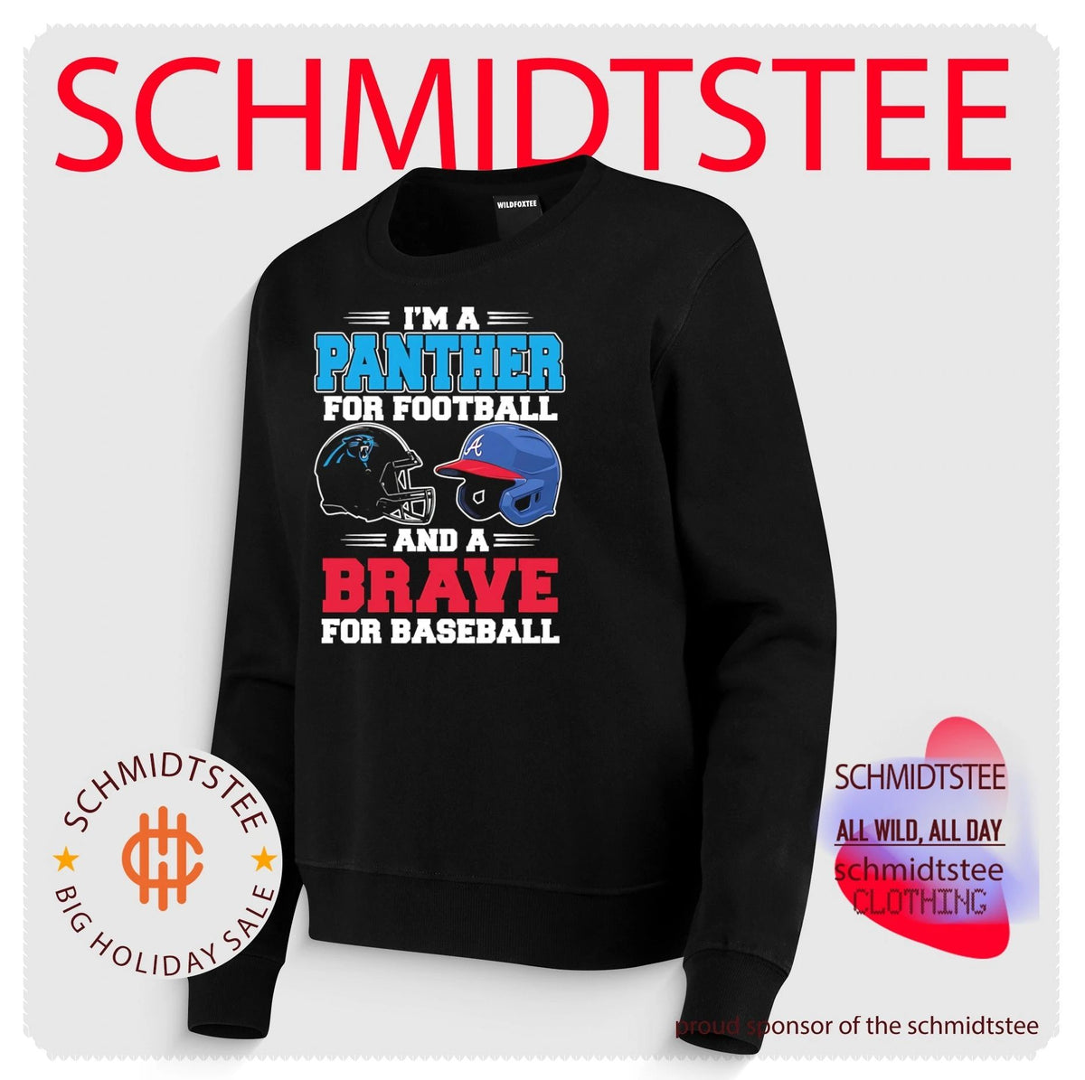 I’m a Carolina Panther for football and Atlanta Braves for baseball shirt
