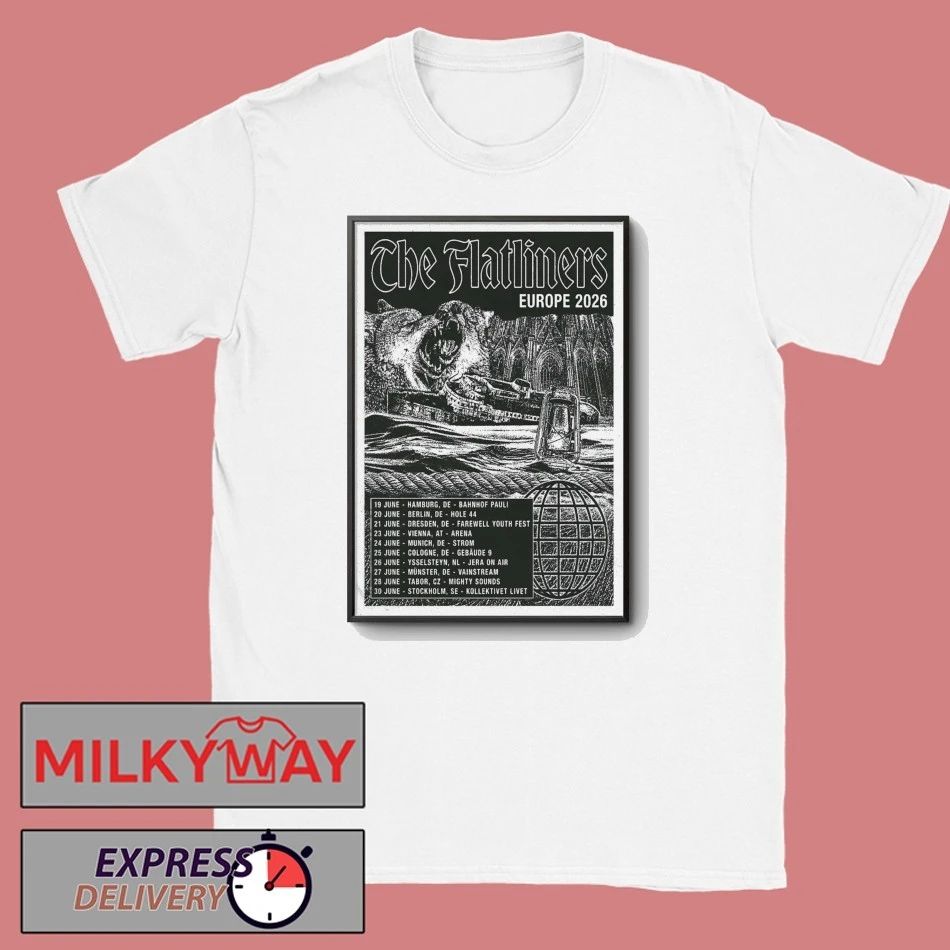 The Flatliners 2026 Europe Tour Poster shirt
