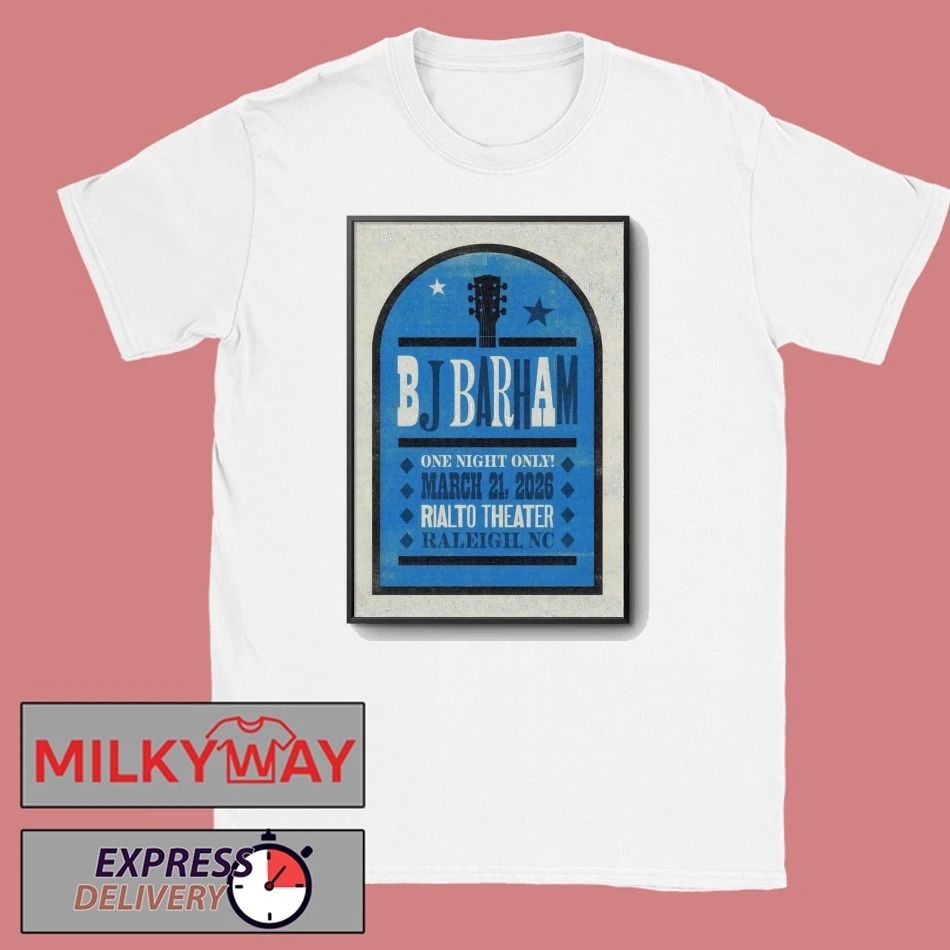 BJ Barham concert in Raleigh at The Rialto Theatre Mar 21, 2026 Poster shirt
