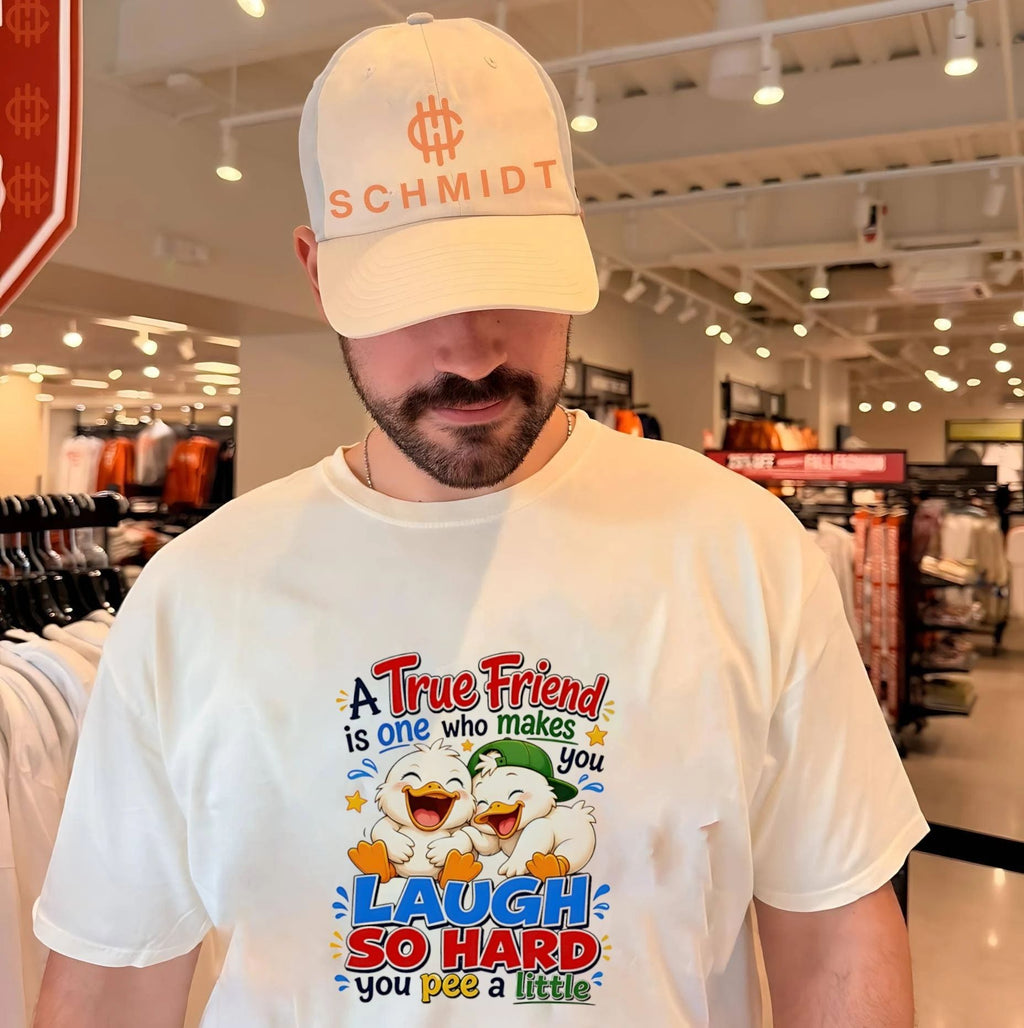 A true friend is one who makes you laugh so hard duck cartoon shirt