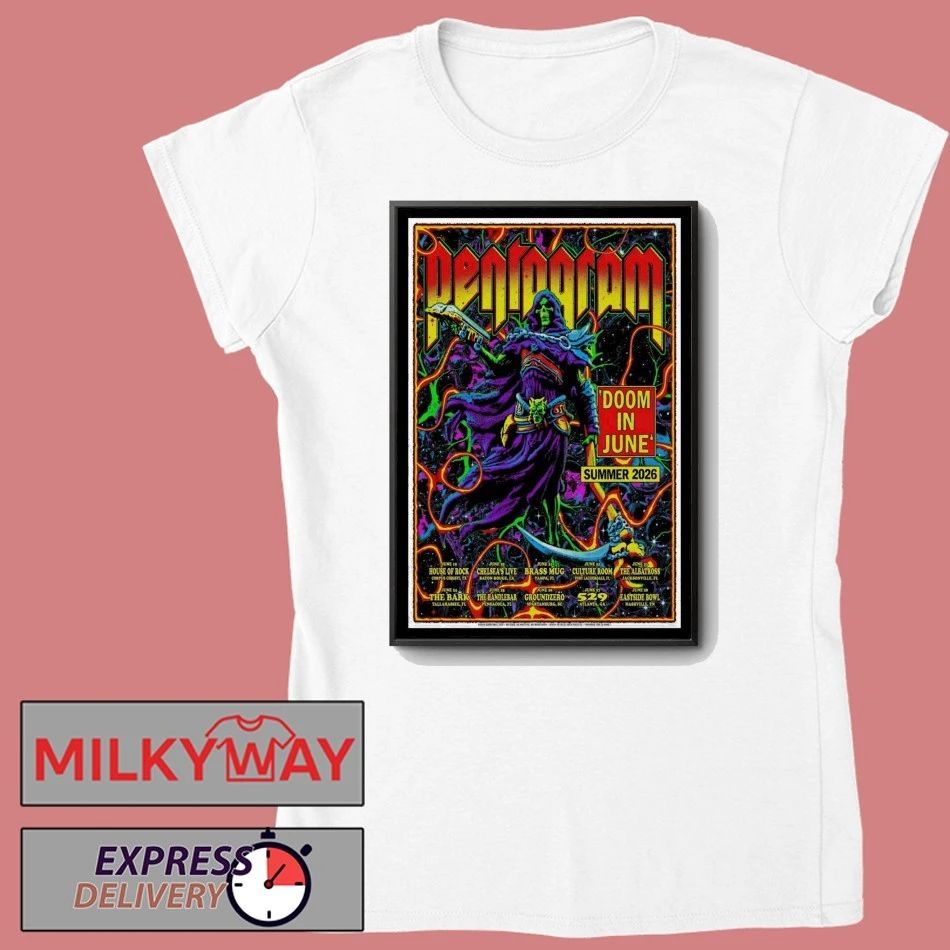 Pentagram Tour Summer 2026 Poster shirt
