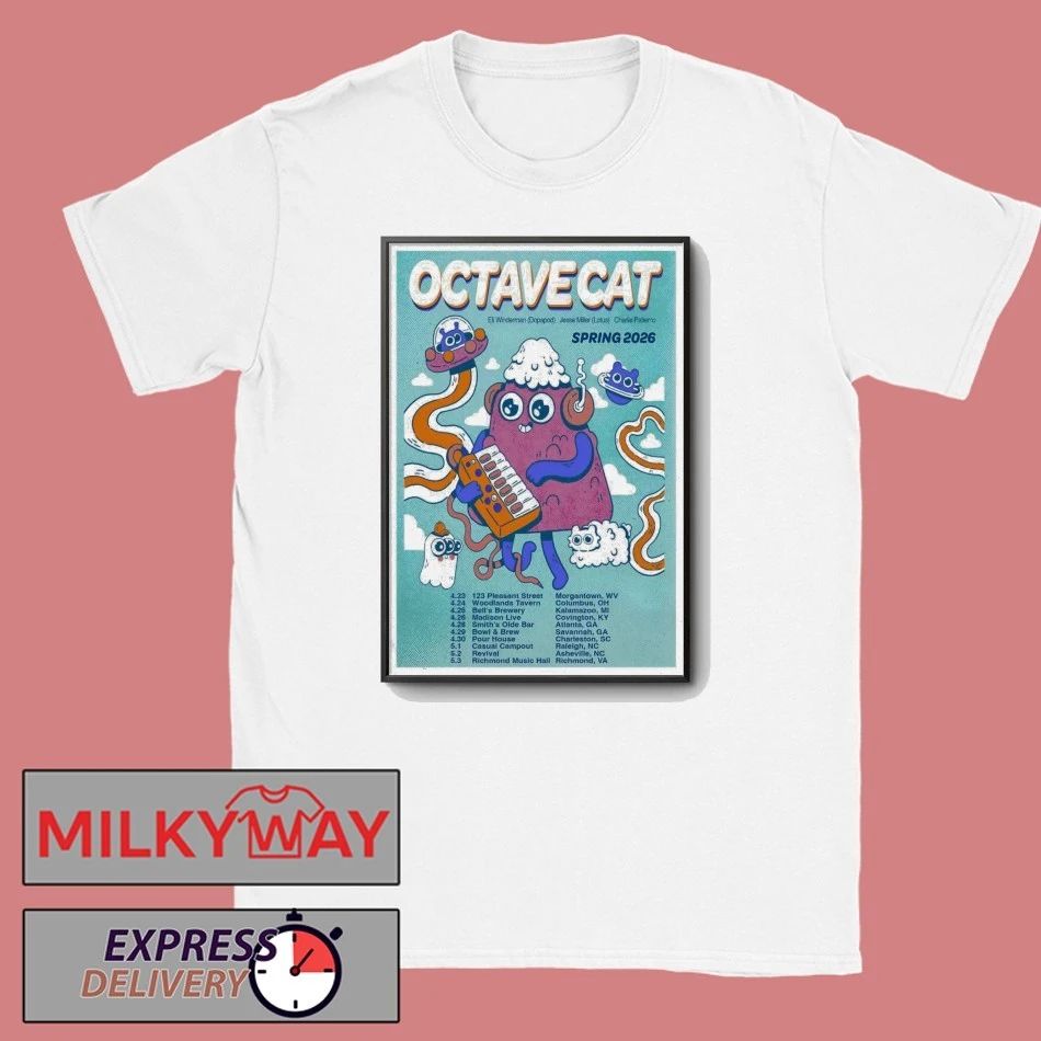 Octave Cat Tour Spring 2026 Poster shirt
