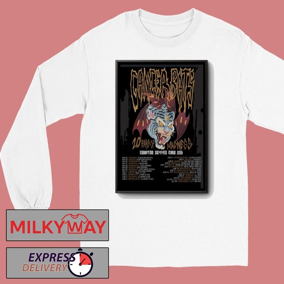 Cancer Bats Summer Tour EU 2026 Poster shirt