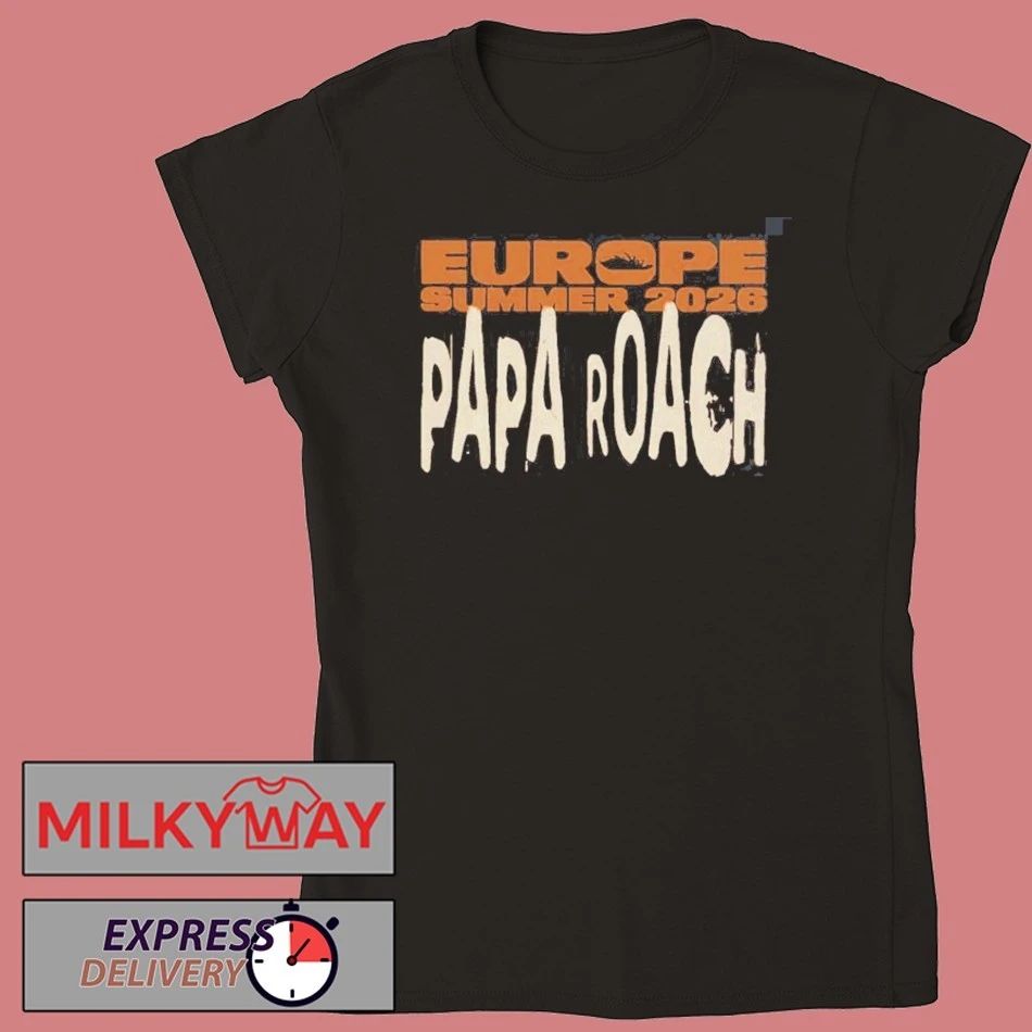 Papa Roach Europe Summer 2026 Tour Schedule Dates Two Sided T-Shirt