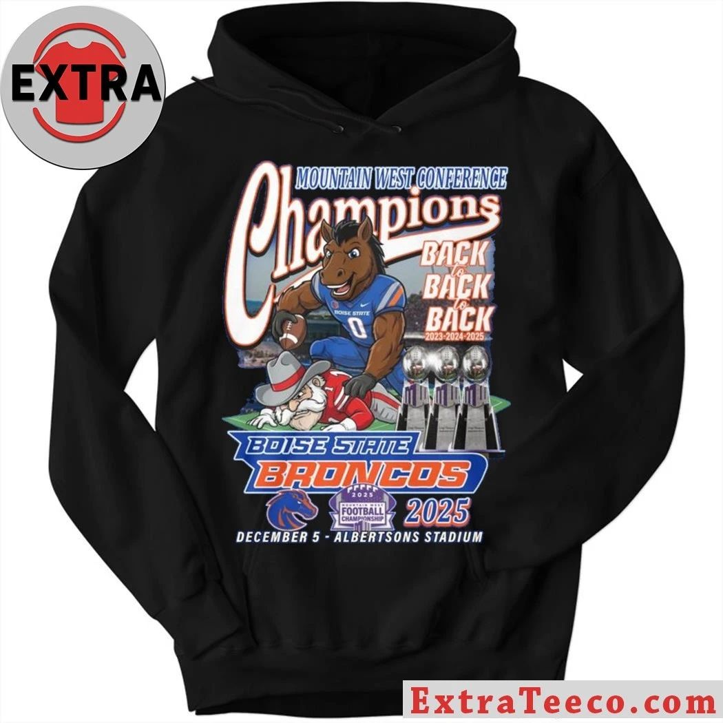 Boise State Broncos win the Mountain West Conference football Championship Back2Back 2025 December 5 Albertsons Stadium Shirt