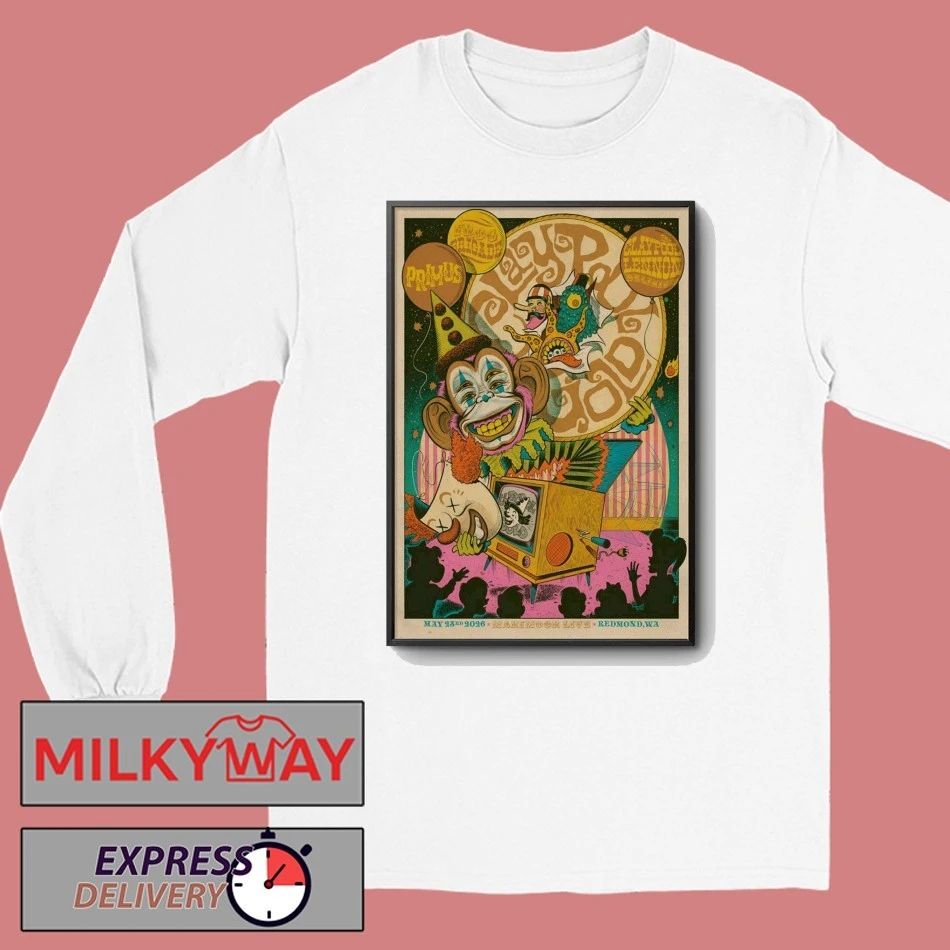 Primus Claypool Gold Tour May 23 2026 Redmond WA Poster shirt