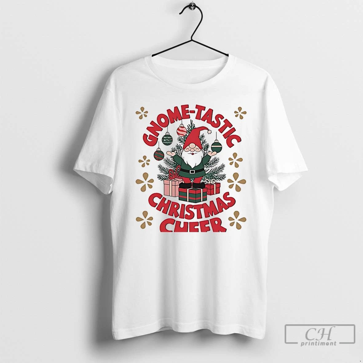 Classic Gnome Tastic Christmas Cheer White T Shirts