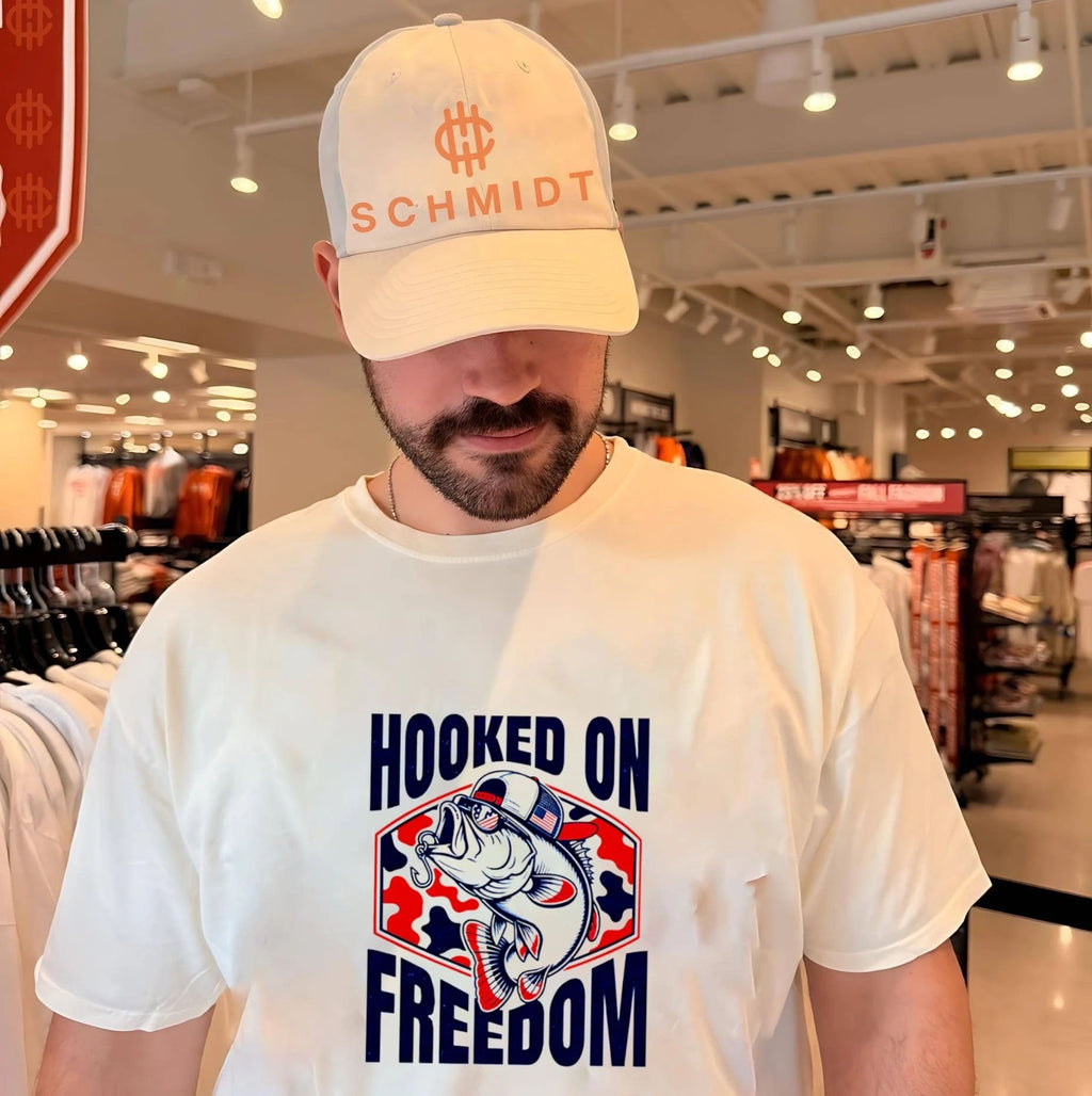 Hooked On Freedom fish shirt