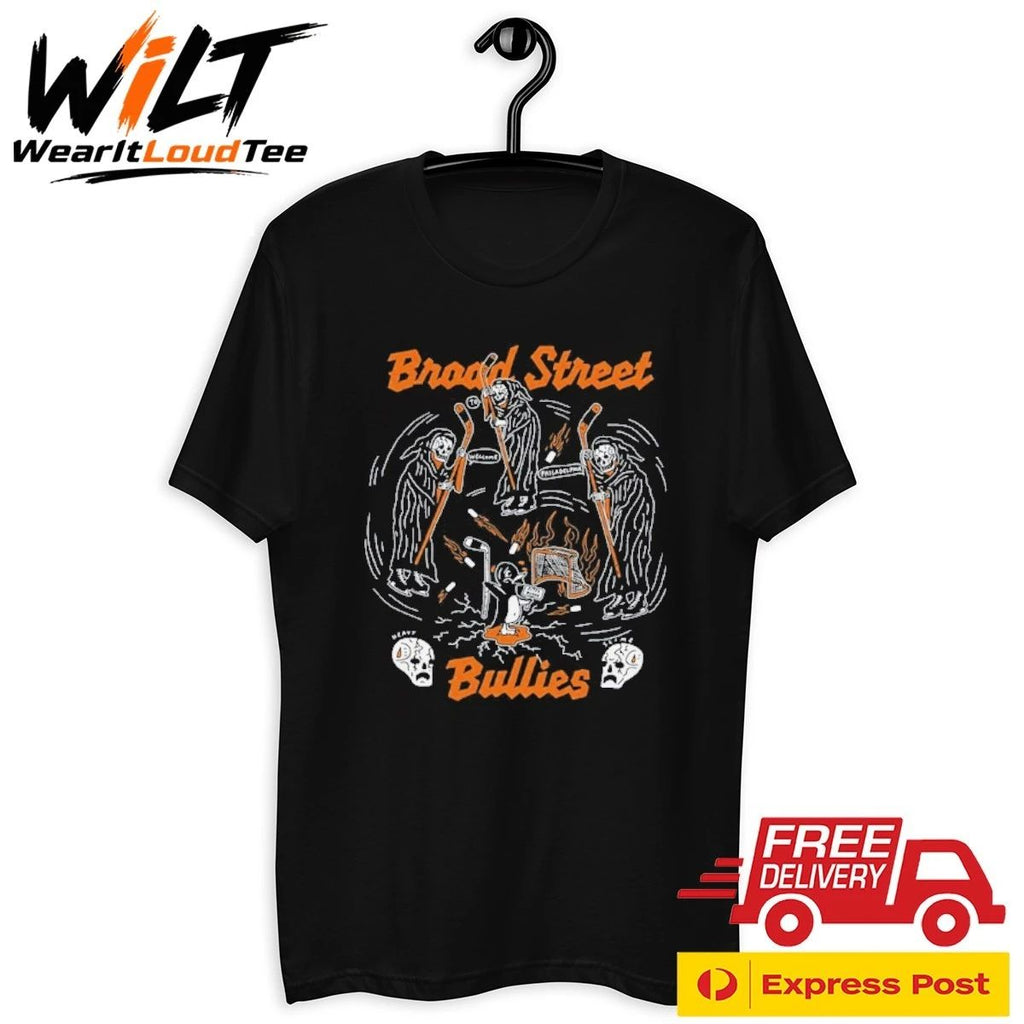 Philadelphia Flyers Broad Street Bullies Skull Shirt