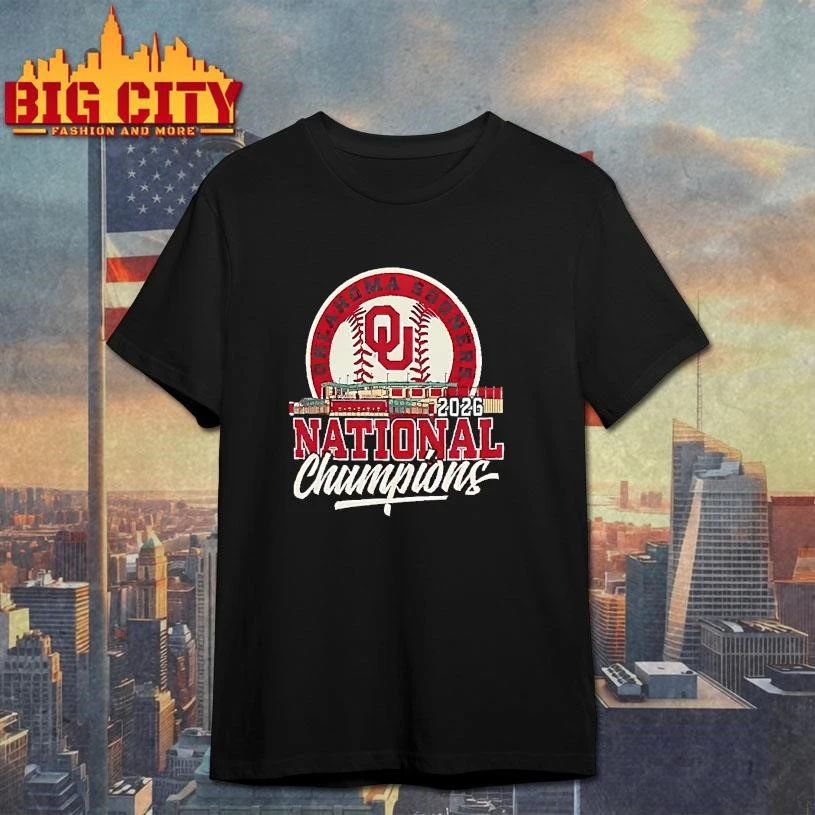 Oklahoma Sooners 2026 Ncaa Baseball World Series Champions Stadium Shirt