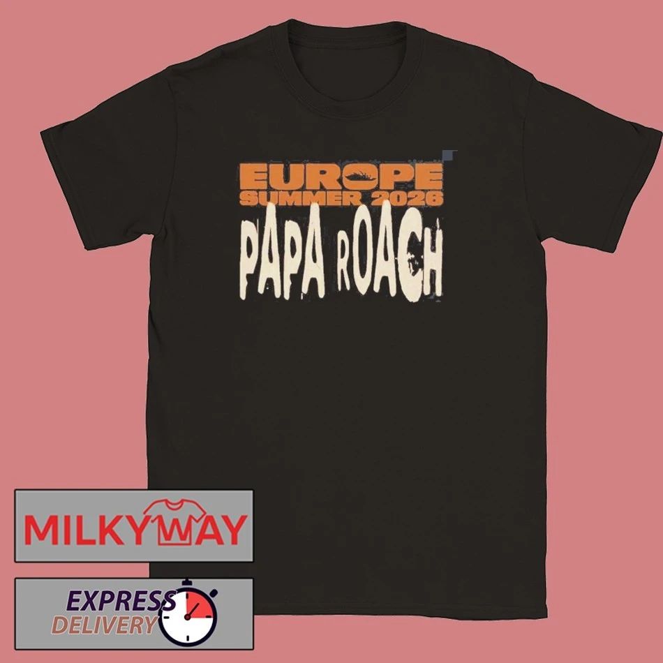 Papa Roach Europe Summer 2026 Tour Schedule Dates Two Sided T-Shirt