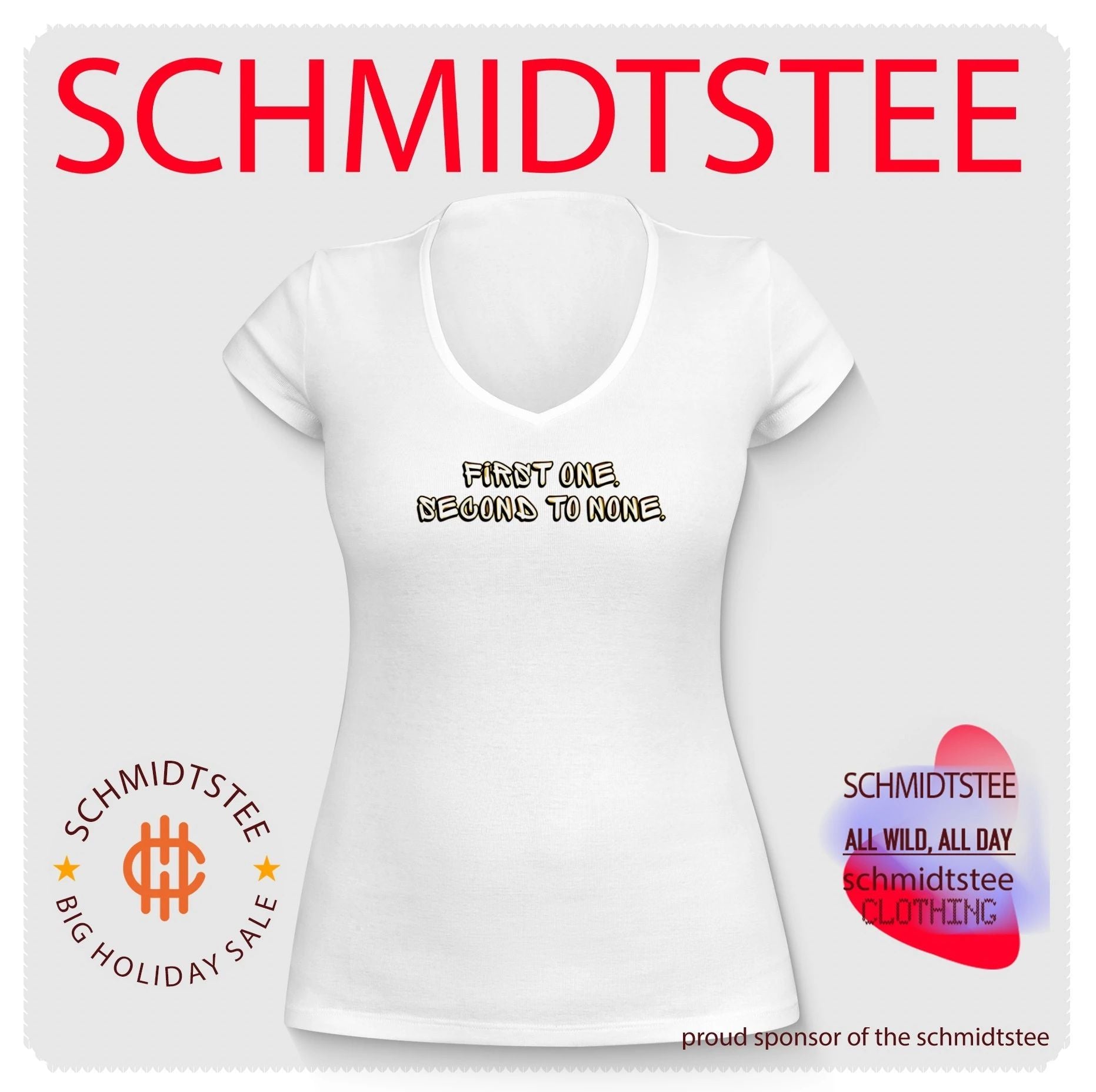 First one second to none simple text shirt