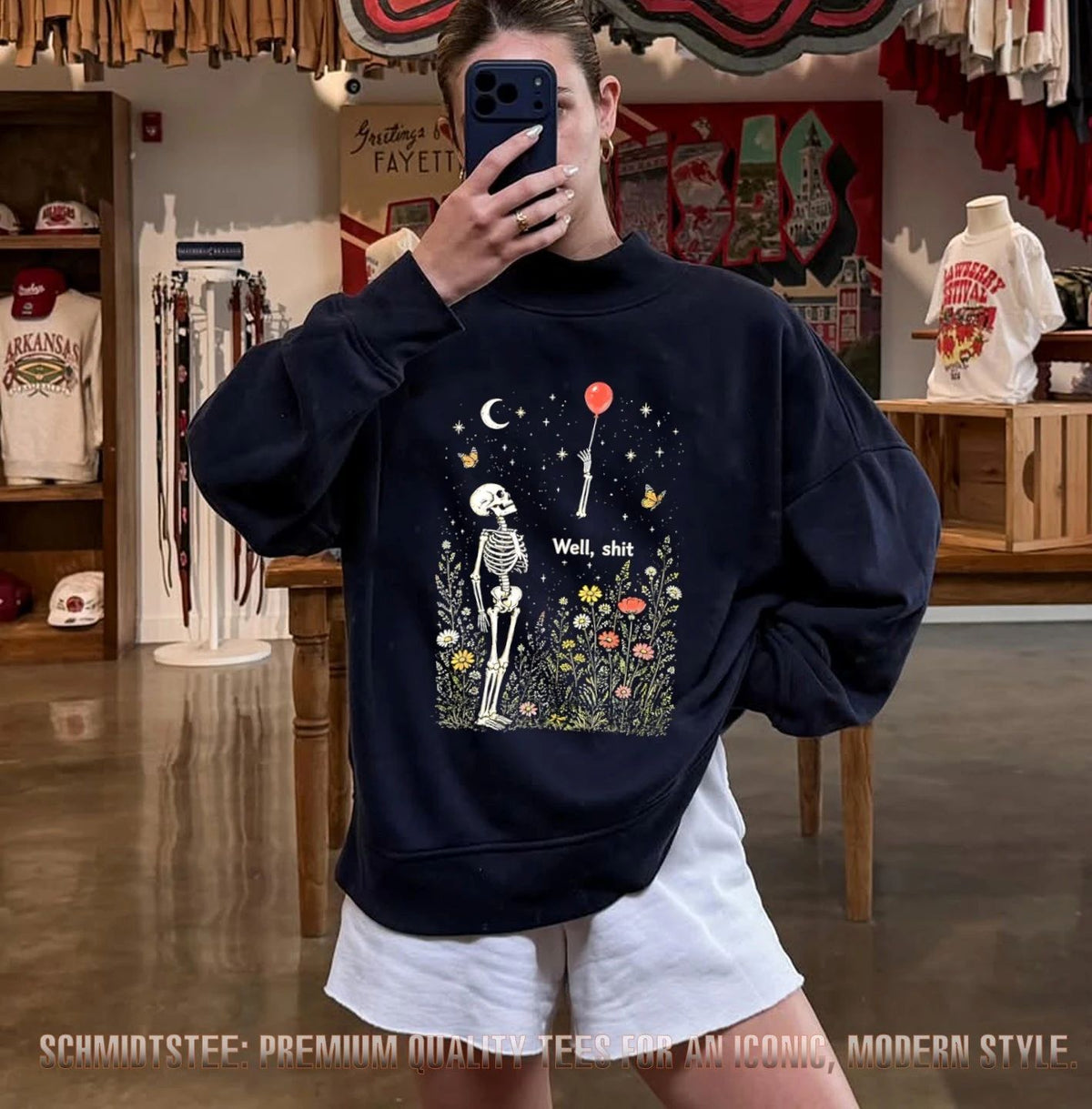 Skeleton with balloon well shit Halloween shirt