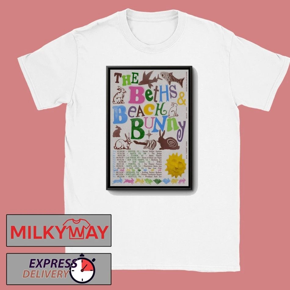 The Beths And Beach Bunny NA 2026 Tour Poster shirt