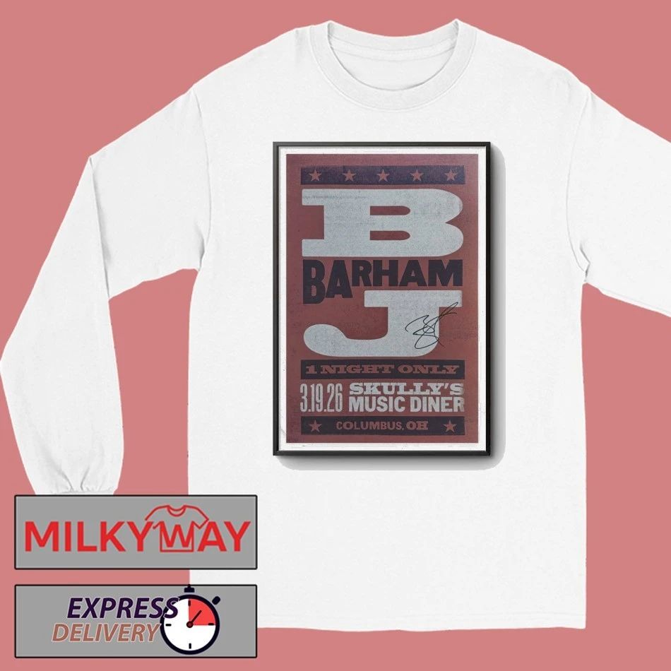 American Aquarium’s BJ Barham A WCBE Happy Hour Concert at Skullys Music Diner Mar 19 2026 Poster shirt