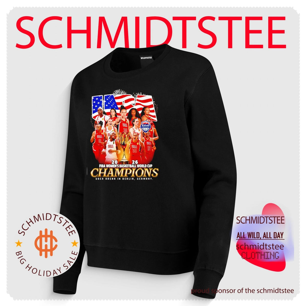 USA FIBA Women’s Basketball World Cup Champions 2026 Uber Arena In Berlin shirt