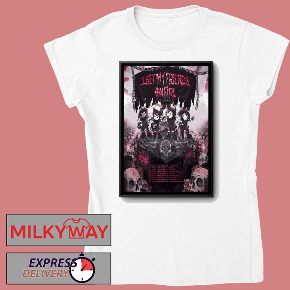 I Set My Friends On Fire 2026 Warped Tour Poster shirt