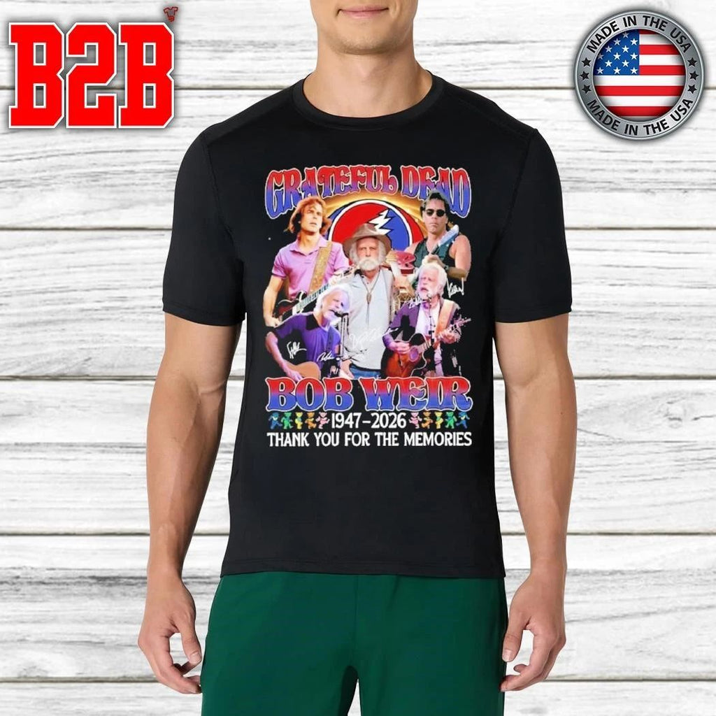 Grateful Dead Bob Weir 1947-2026 Thank You For The Memories Shirt