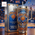 New York Knicks Luxury 3D Embossed Collector’s Edition Stainless Steel 40oz Tumbler