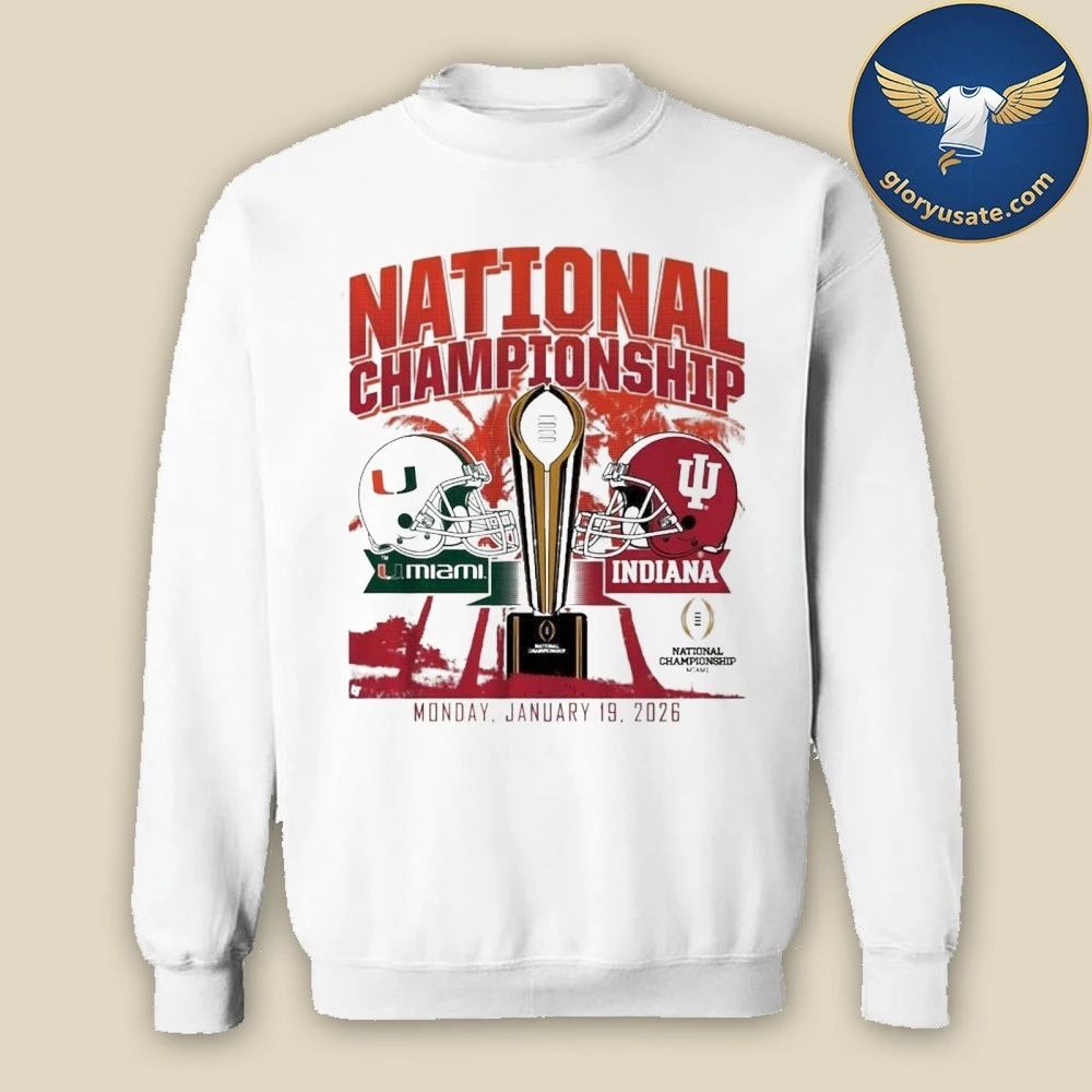 Miami Hurricanes Vs Indiana Hoosiers College Football Playoff 2026 National Championship Vintage Helmet T-Shirt