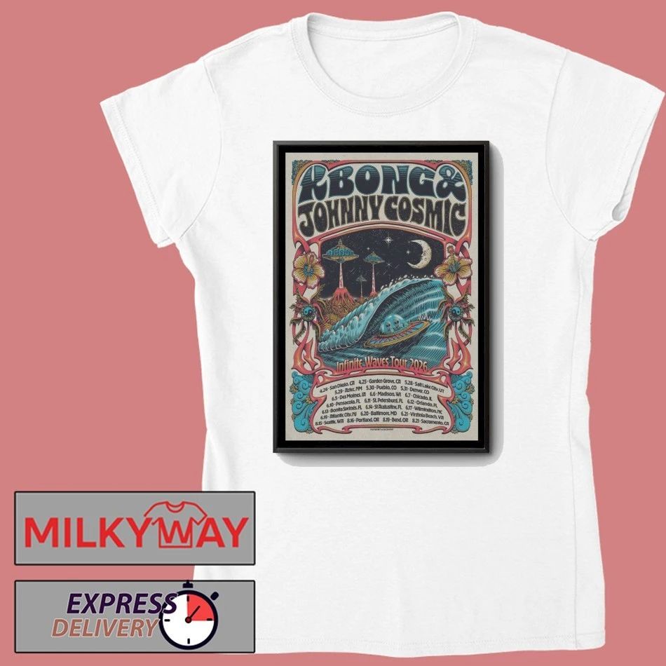 KBong And And Johnny Cosmic Tour Infinite Waves 2026 Poster shirt