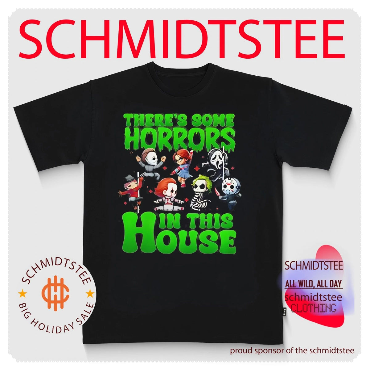 There’s some horrors in this house graphic Halloween shirt