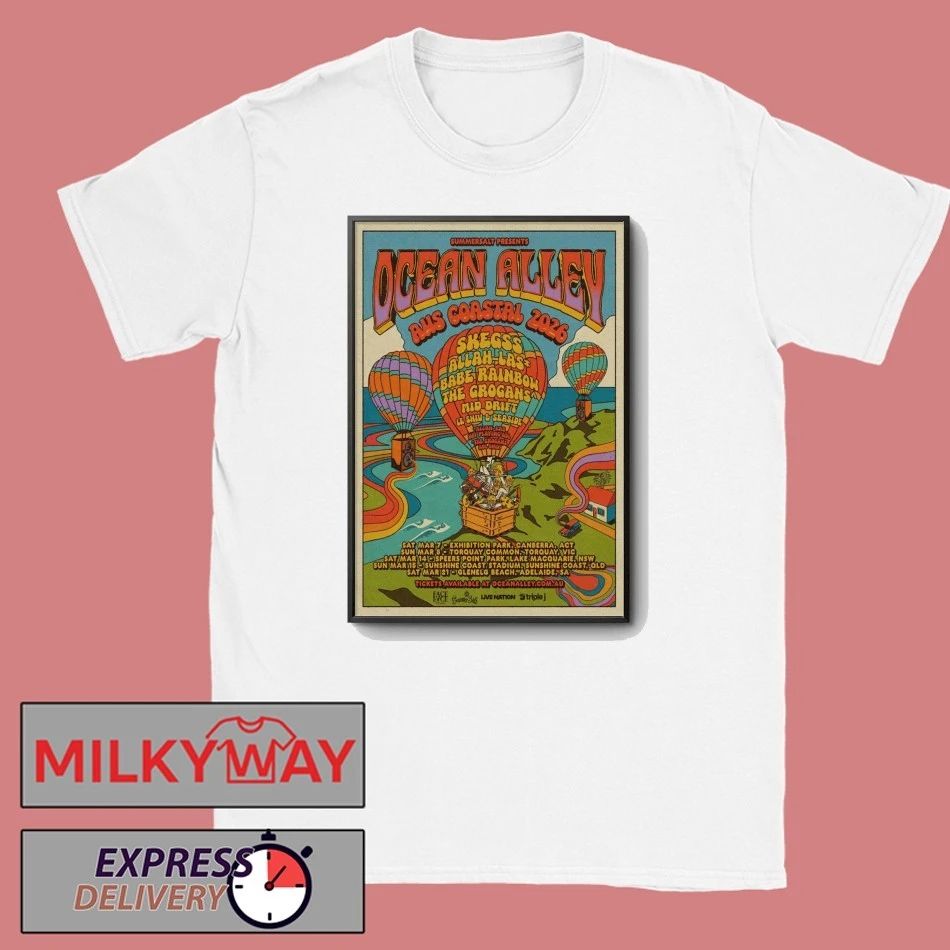 OCEAN ALLEY Tour Mar 2026 Summer Poster shirt