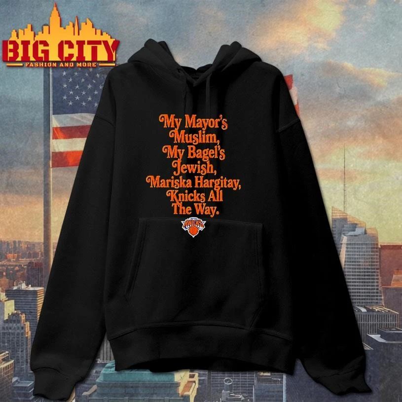My Mayors Muslim My Bagels Jewish Mariska Hargitay Knicks All The Way Ny Knicks Nba Champions 2026 Shirt