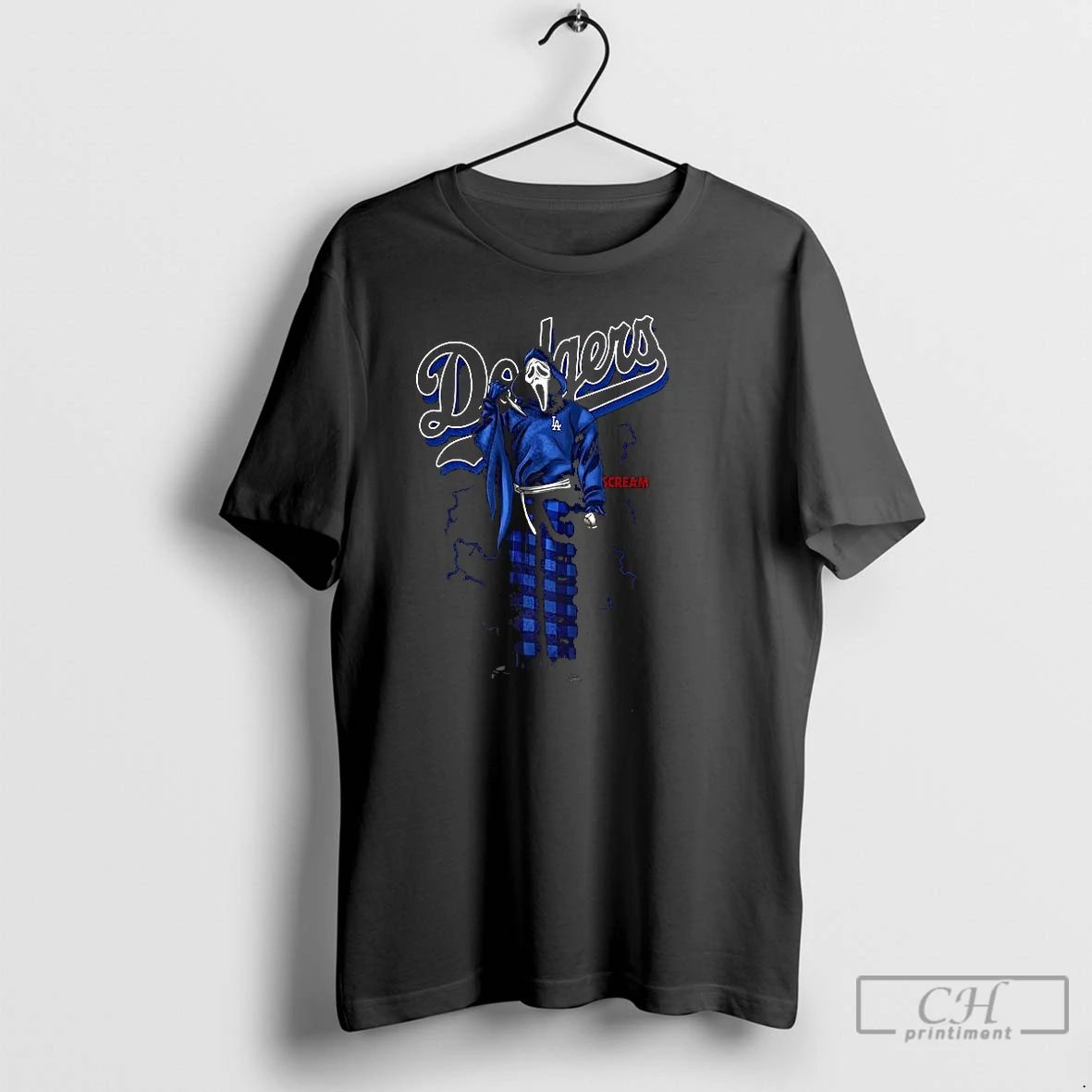 Classic Ghostface Scream X Los Angeles Dodgers Mlb Halloween T Shirts