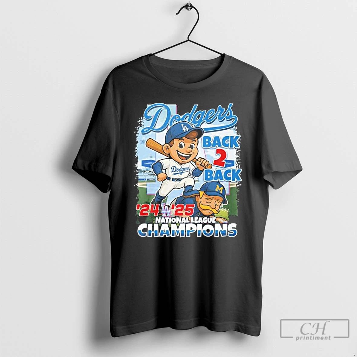 Classic Los Angeles Dodgers Defeat Brewers Back 2 Back National League Champions T Shirts
