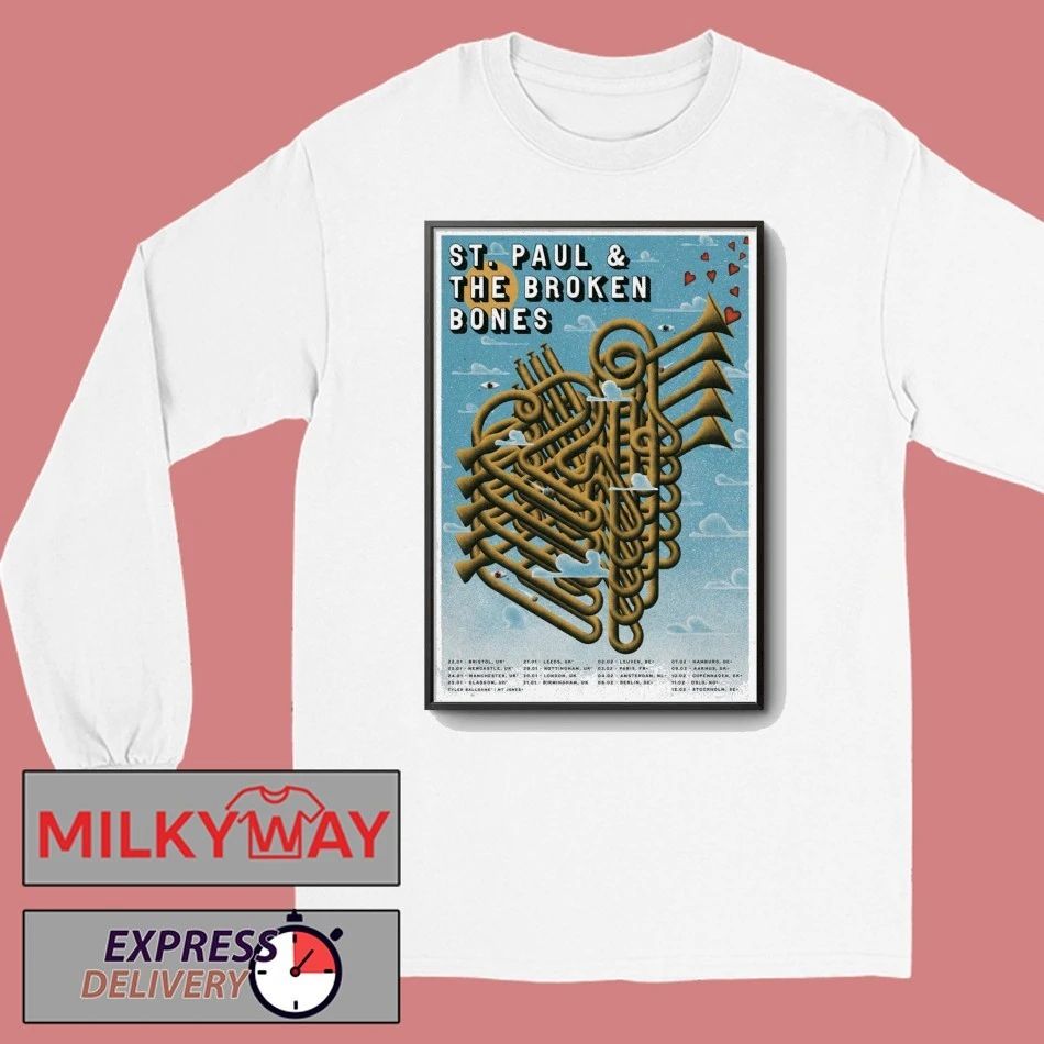 Poster St. Paul & The Broken Bones United Kingdom And European Tour 2026 shirt