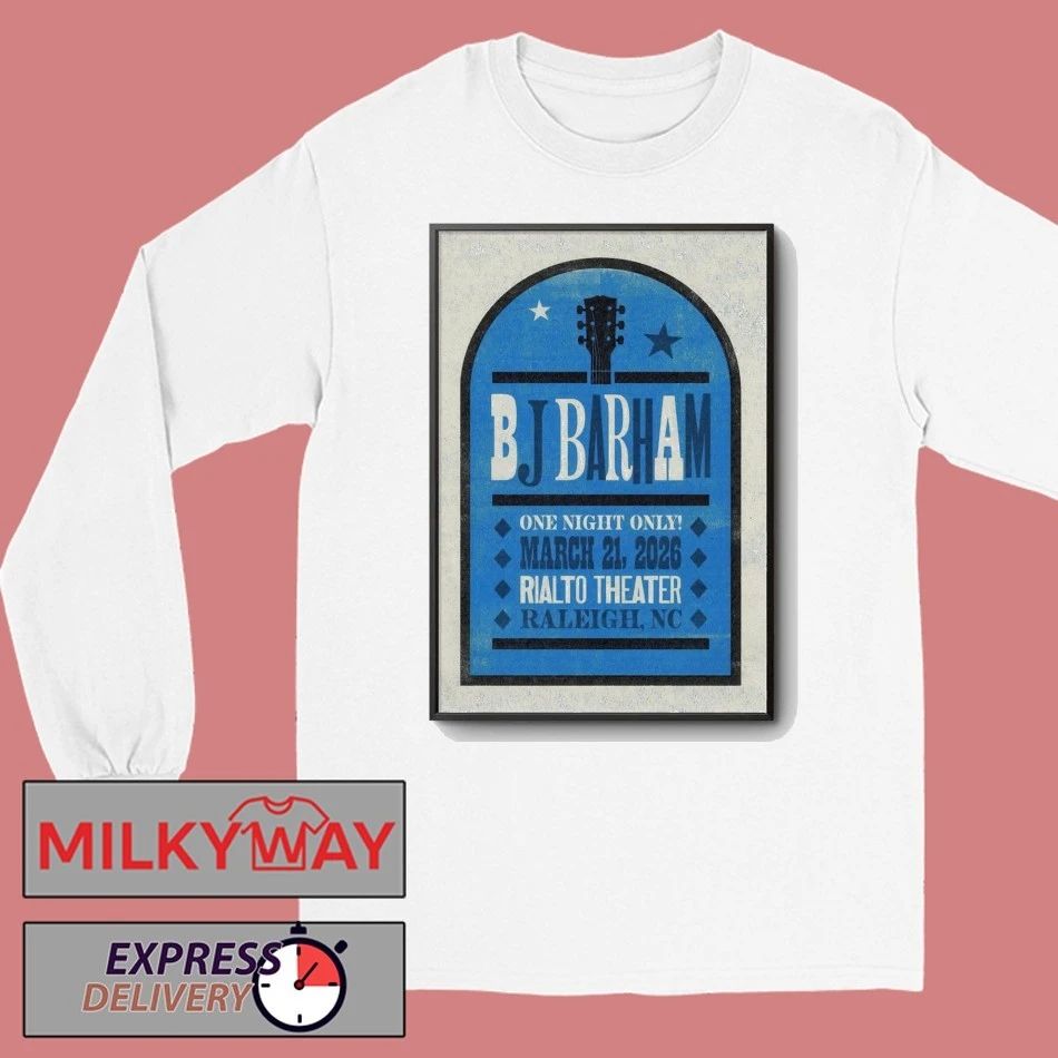BJ Barham concert in Raleigh at The Rialto Theatre Mar 21, 2026 Poster shirt