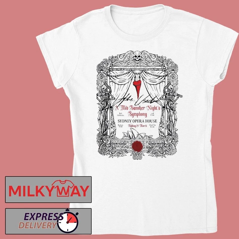 The Used A Mid Summer Night’s Symphony 2026 Sydney Opera House Sydney Australia March 29 Merch White T-Shirt