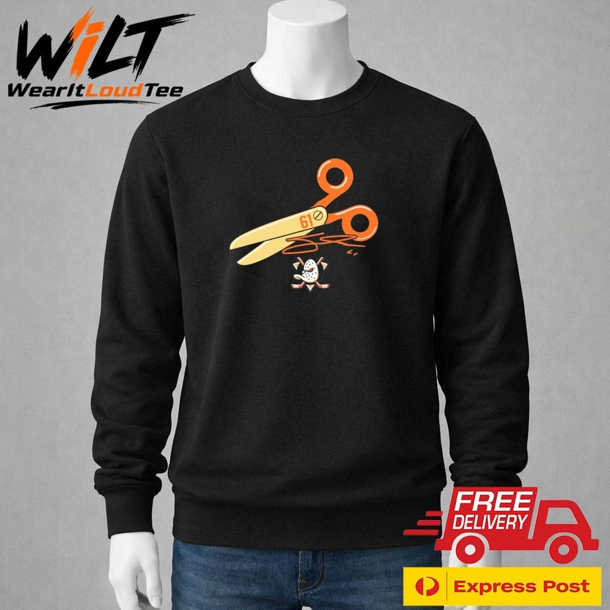 Anaheim Ducks Cutter Gauthier Scissors Shirt