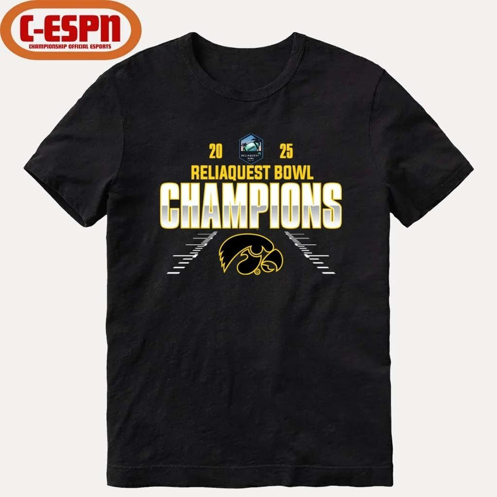 Iowa Hawkeyes Reliaquest Bowl Champions 2025 Shirt