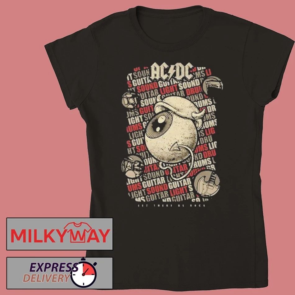 ACDC x Dr Bemoll Let There Be Rock Guitar Sound Light shirt