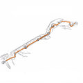 1964-67 Chevrolet Chevelle/Malibu/SS Hardtop 5/16″ Fuel Return Line (Square Bend at Rear) 1pc, Stainless