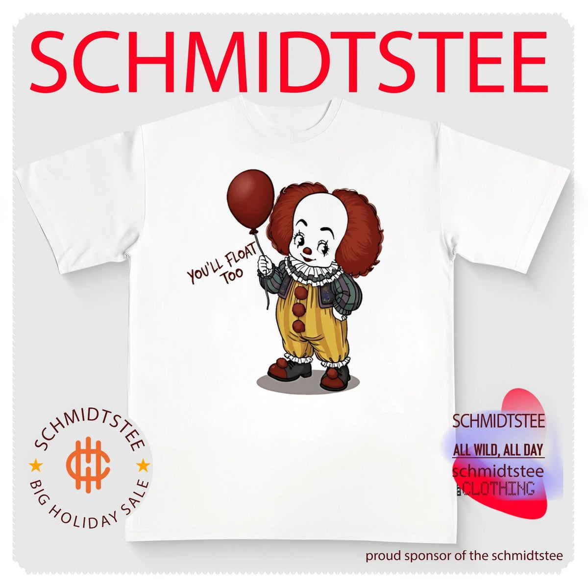 Pennywise you’ll float too Clown Halloween shirt