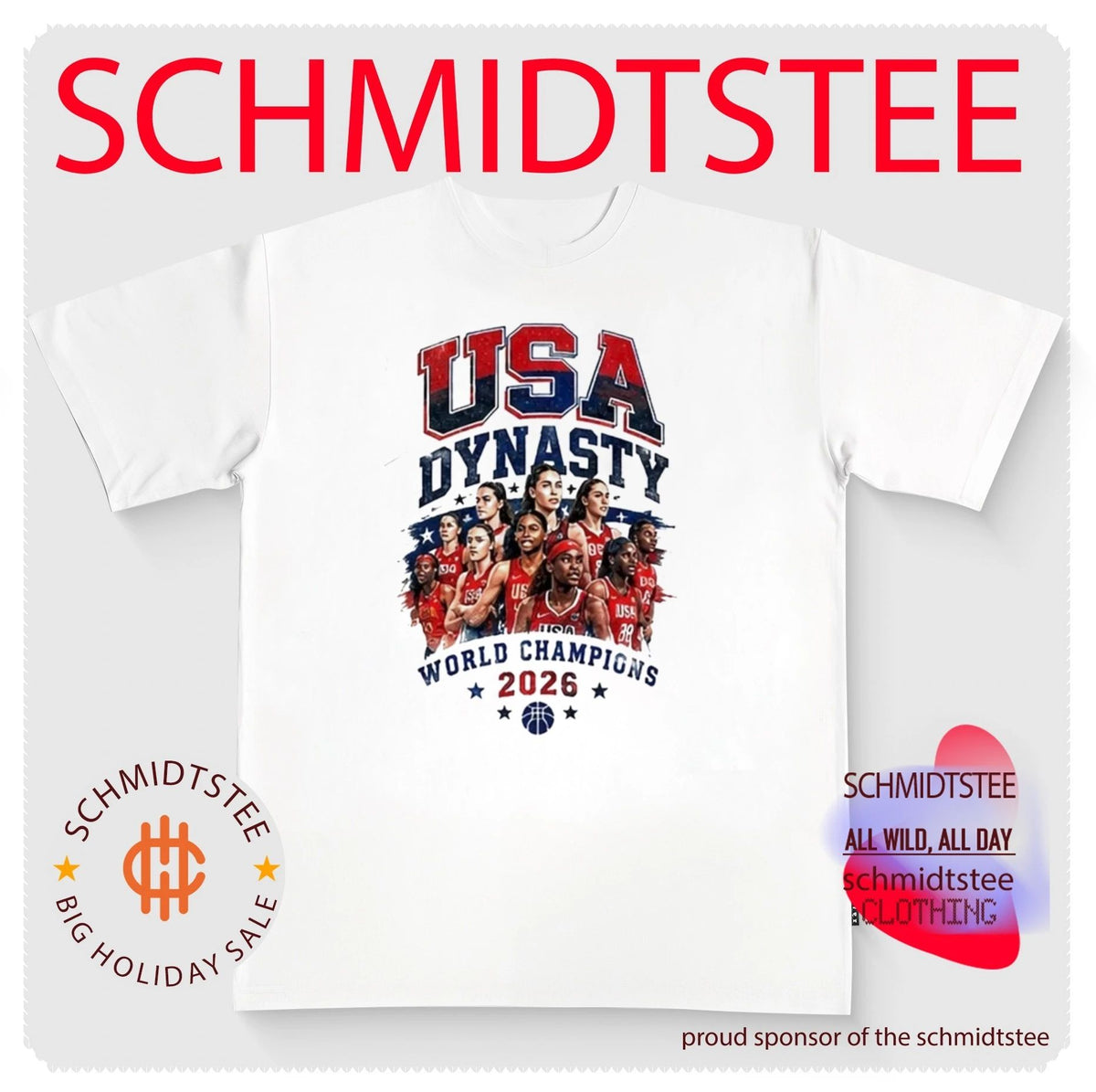 USA Women’s Basketball FIBA World Cup Champions 2026 USA Dynasty shirt