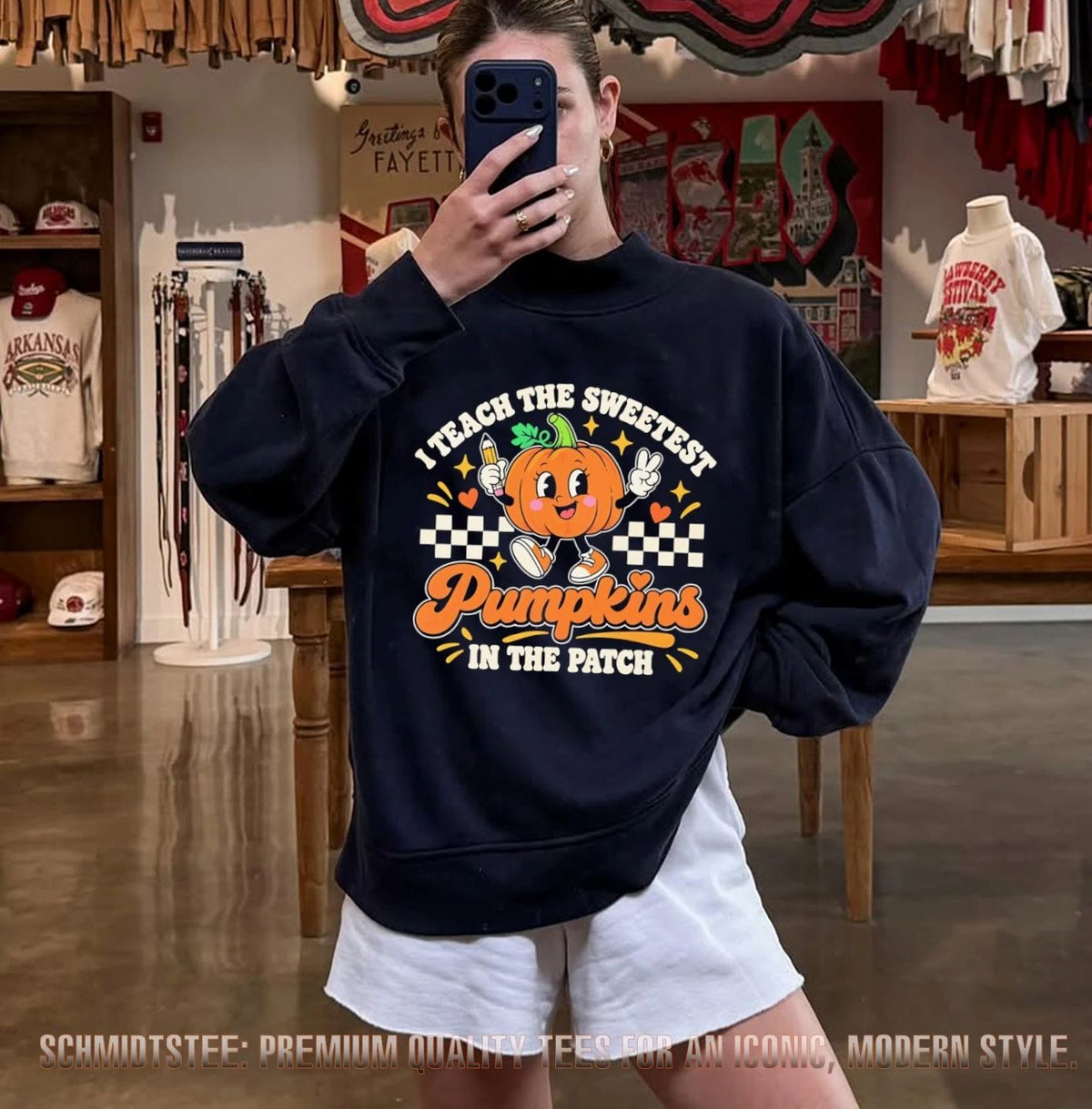 I Teach the Sweetest Pumpkins in the Patch Teacher Fall Halloween shirt