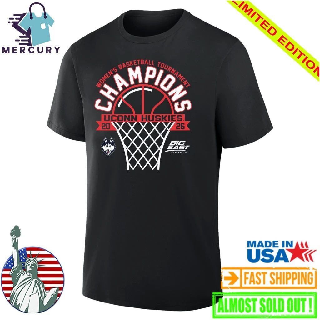 UConn Huskies 2026 Big East Women’s Basketball Tournament Champions Shirt