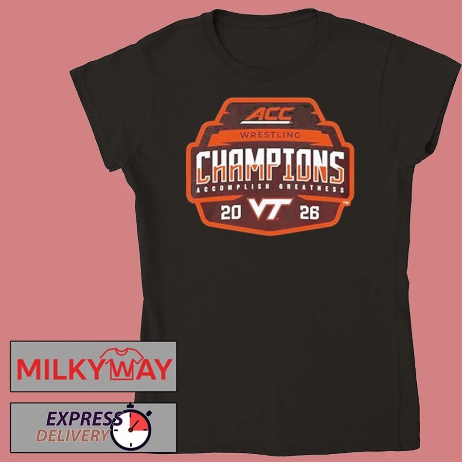 Virginia Tech Hokies Champions 2026 ACC Men’s Wrestling Tournament Logo shirt