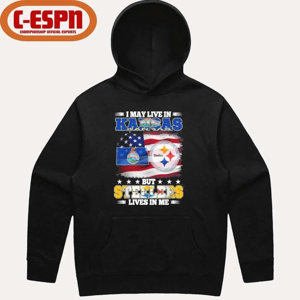 I May Live In Kansas But Steelers Lives In Me Shirt
