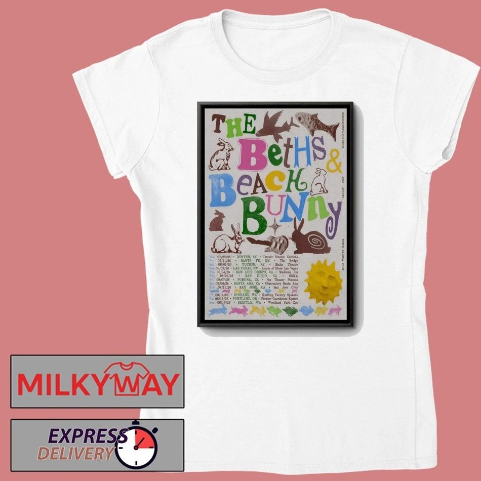 The Beths And Beach Bunny NA 2026 Tour Poster shirt