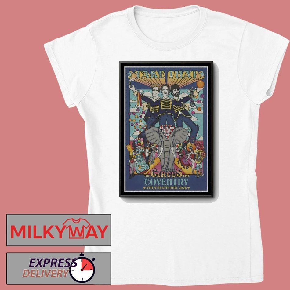 Take That June 4-5 2026 Coventry Building Society Arena, Coventry, UK Poster shirt