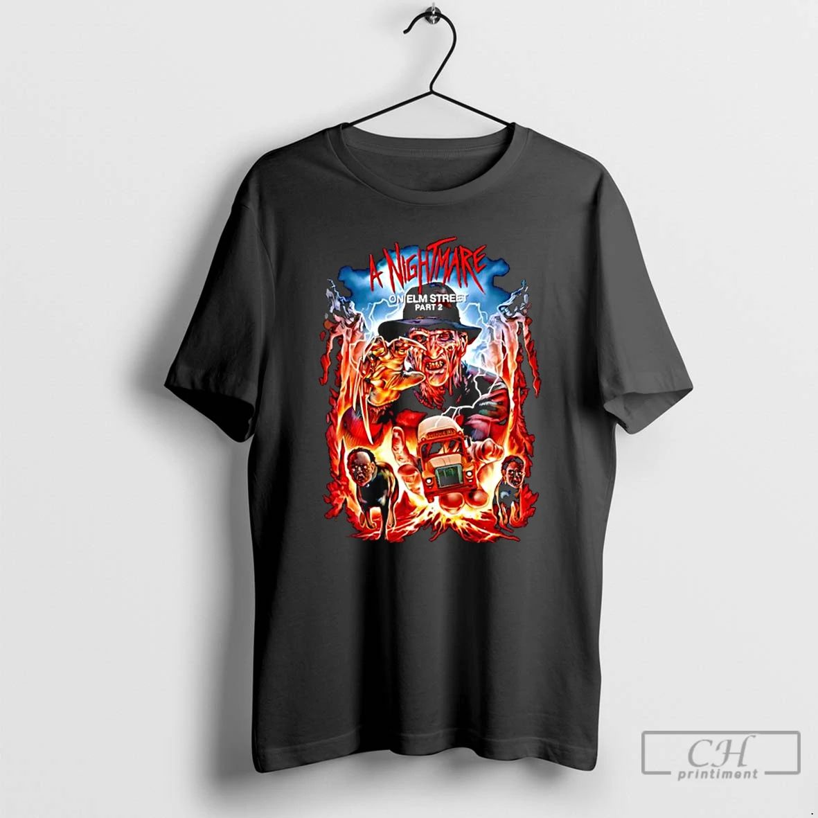 Classic Zachary Jackson Brown A Nightmare Onelm Street Part 2 Graphic T Shirts