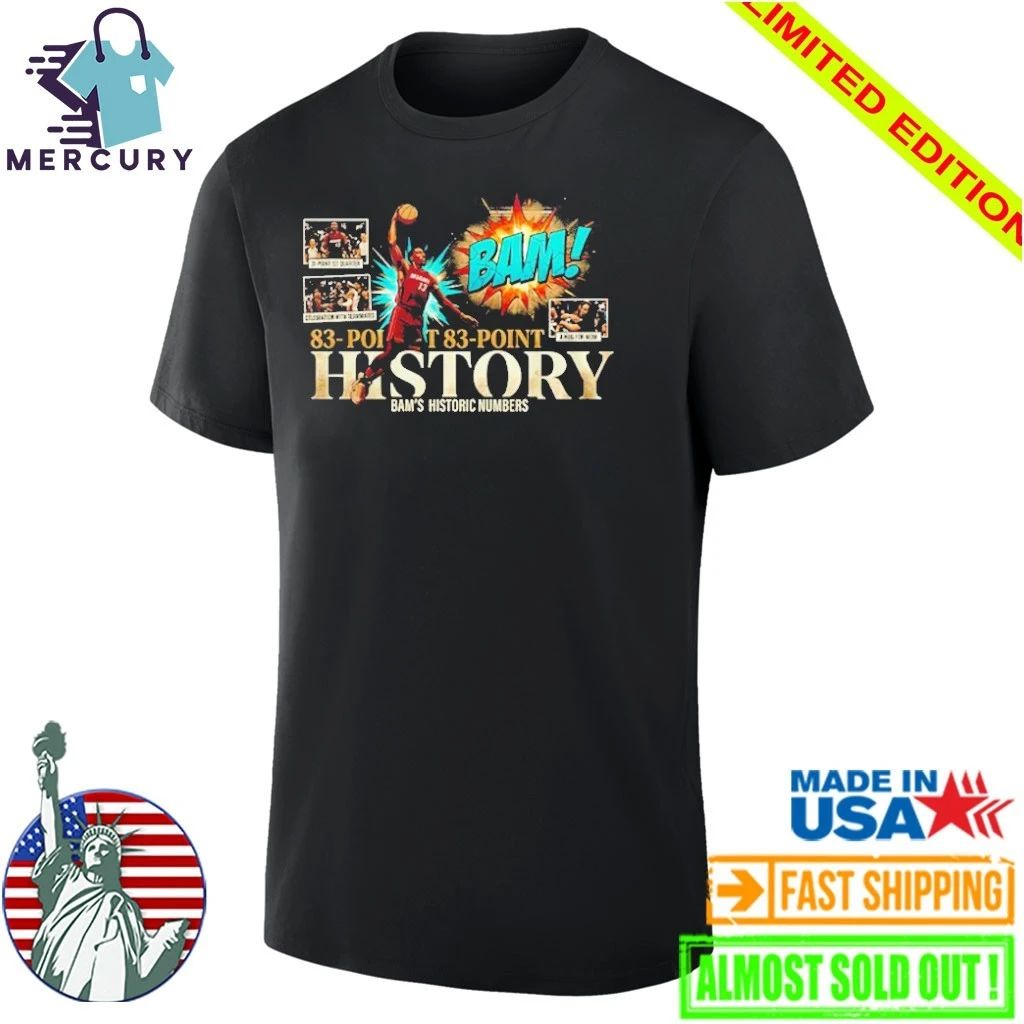 Miami Heat Bam Adebayo 83-Point History 2026 Shirt