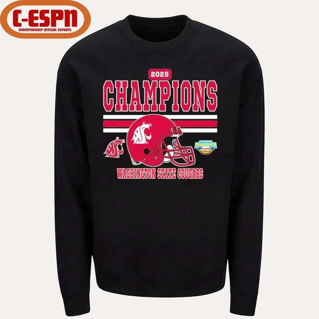Washington State Cougars 2025 Idaho Potato Bowl Champions Shirt