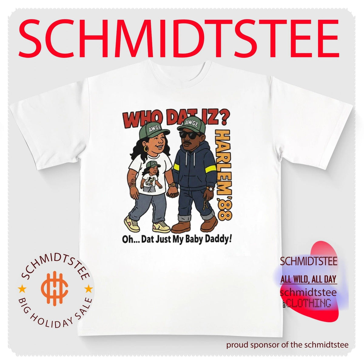 BTS J-hope Harlem 88 AWGE who dat iz oh dat just my baby daddy shirt